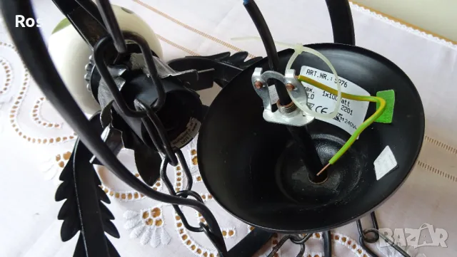 Полилеи, декорация в стил Рустик, метал и порцеланова част., снимка 11 - Полилеи - 48311461