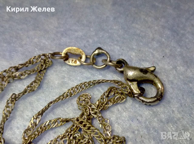 СРЕБЪРЕН ПЕНДАНТ СЪРЧИЦЕ СРЕБРО 925 с ЦИРКОНИ и СРЕБЪРНА 925 ВЕРИЖКА с ПОСРЕБРЕНА ЗАКОПЧАЛКА 49772, снимка 5 - Колиета, медальони, синджири - 50489534