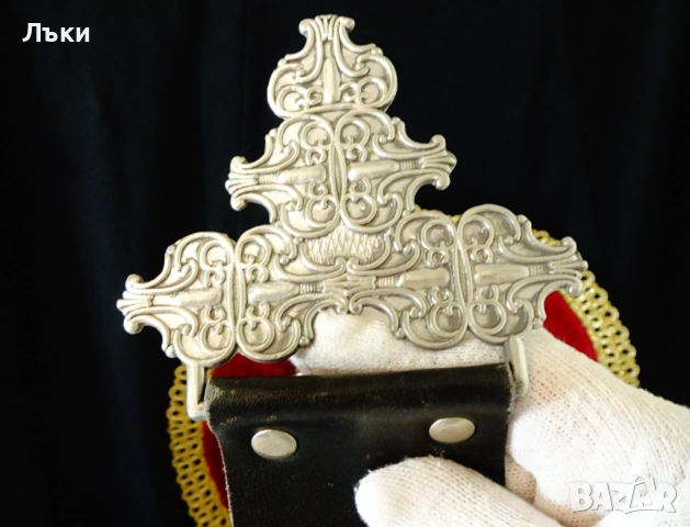 Калаен пепелник за диван,фотьойл,естестена кожа. , снимка 6 - Антикварни и старинни предмети - 52504557