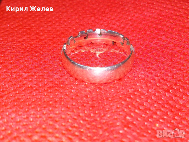 ИЗЯЩЕН СРЕБЪРЕН АРТ ПРЪСТЕН с ЛАТИНСКИ БУКВИ и СЪРЧИЦА СРЕБРО 925 РЪЧНА ФИНА ИЗРАБОТКА 43759, снимка 11 - Пръстени - 44610515