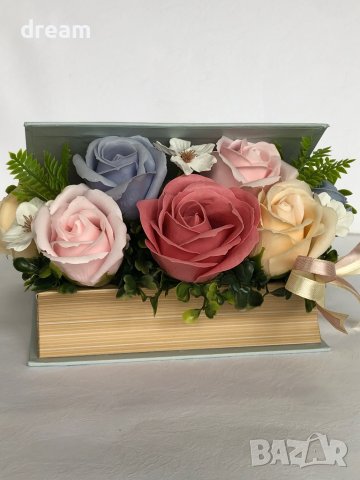 Букет от сапунени рози , снимка 6 - Декорация за дома - 40275710