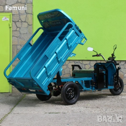 Електрическа Товарна Триколка HEAVY CARGO 2000W СИНЯ, снимка 2 - Мотоциклети и мототехника - 54144792