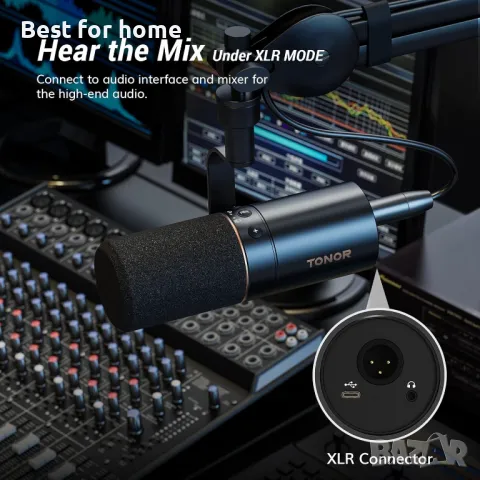 Динамичен микрофон TONOR TD510 USB/XLR, снимка 5 - Микрофони - 50158315