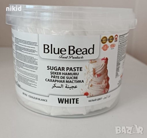 Захарна паста моделираща маса фондан БЯЛ цвят 1 кг Захарно тесто DR PASTE Cesil 