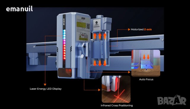 IKIER K1 12W-2800лв 24W-3600лв 36W-4000лв 48W-6400лв лазер лазерно гравиране рязане метал, снимка 8 - Други машини и части - 40258772