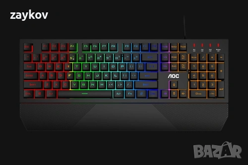 AOC GK200 клавиатура Игри USB Черен, снимка 2 - Клавиатури и мишки - 53135717