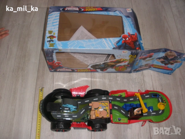 Кола-писта-Спайдърмен,червена, снимка 5 - Коли, камиони, мотори, писти - 53281862