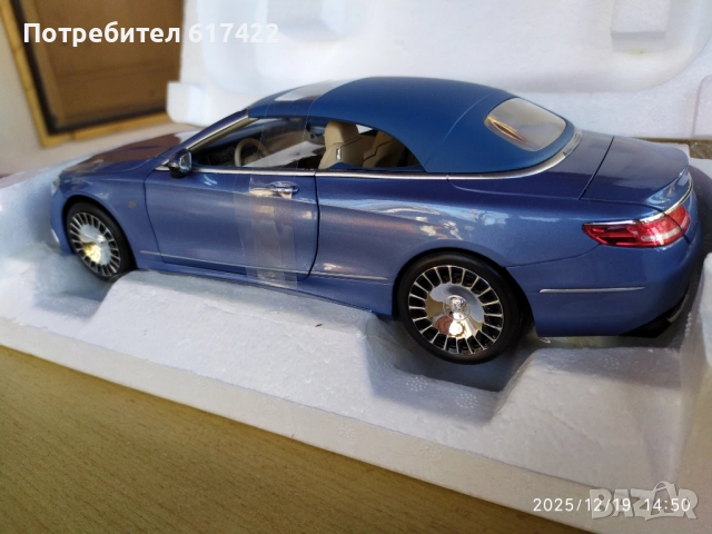 1:18 Mercedes Benz Maybach S650 Cabriolet 2018 - Norev, снимка 8 - Колекции - 52848481
