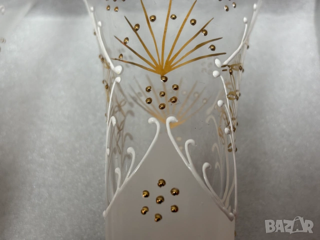 Сватбени Ритуални Чаши-ръчно рисувани от 1989 год., снимка 13 - Чаши - 54087694