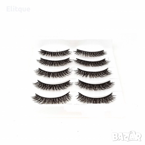 Комплект от 5 бр. различни видове изкуствени мигли ръчна изработка HZS350, снимка 9 - Други - 52830545