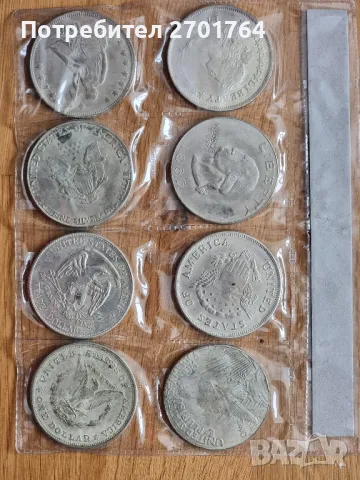 лот от 8 колекционерски доларови монети (реплики)