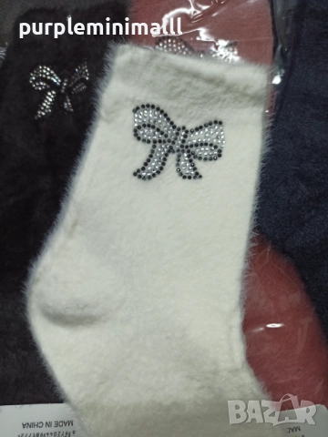Дамски чорапи норка с камъчета, снимка 5 - Дамски чорапи - 52753631