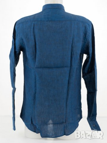 Ленена мъжка риза в тъмносиньо марка Twenty:ThirtyFive - S, снимка 3 - Ризи - 31852057