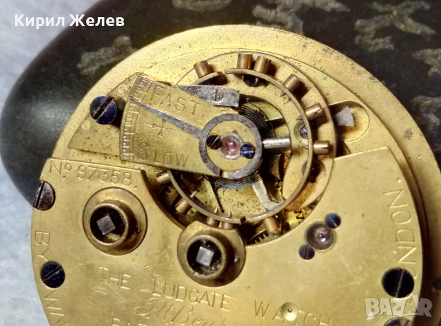 JW Benson LONDON The LUDGATE WATCH By WARRANT To HM The QUEEN МЕХАНИЗЪМ СТАР ДЖОБЕН ЧАСОВНИК 42351, снимка 5 - Антикварни и старинни предмети - 48635399