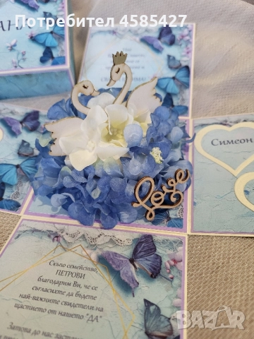 Експлодираща кутия "Покана за Кумове/Кръстници", снимка 8 - Други - 51607754