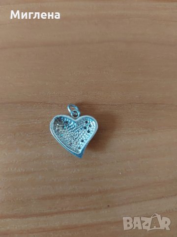 Сребърна висулка сърце , снимка 3 - Колиета, медальони, синджири - 34106680