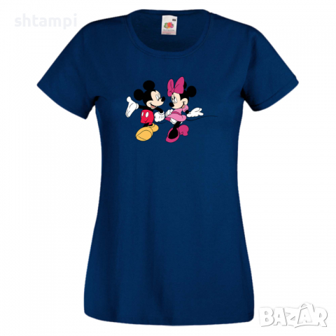 Дамска тениска Mickey & Minnie 6 Мини Маус,Микки Маус.Подарък,Изненада,, снимка 5 - Тениски - 36526252