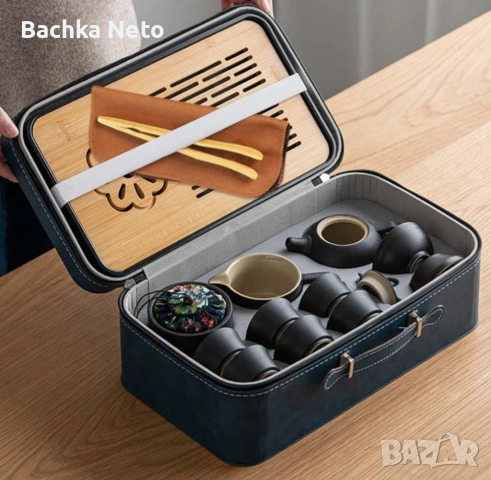 Преносим керамичен комплект за чай 