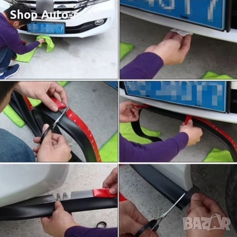 Спойлер за броня Automat - черен карбон - червена лента, снимка 2 - Аксесоари и консумативи - 52227277