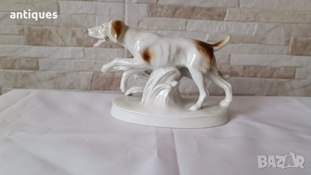 Порцеланова фигура - Ловджийски кучета -Carl Scheidig -1950" година, снимка 4 - Антикварни и старинни предмети - 53069502