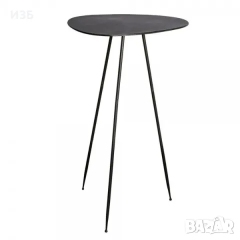  2бр.PTMD помощна маса Крис черен 84 см, снимка 1