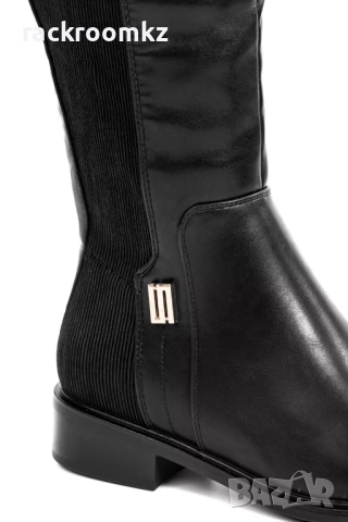 РАЗПРОДАЖБА! -50% на дамски ботуши с ластик в черен цвят модел: 0-290 black, снимка 6 - Дамски ботуши - 52943354