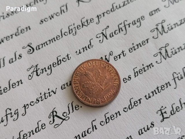 Монета - Германия - 1 пфениг | 1994г.; серия F, снимка 2 - Нумизматика и бонистика - 37747784