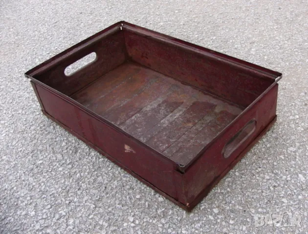 Метален САНДЪК открит Контейнер Кутия Каса Касета Касетка преносим Органайзер за Инструменти БАРТЕР, снимка 2 - Други инструменти - 48524155