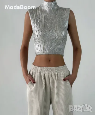 Ефектно плетиво потник