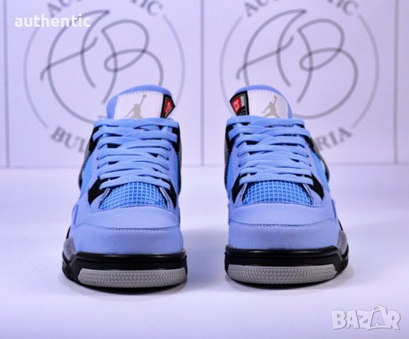 Nike Jordan Retro 4 UniversityBlue, Off-White, Fire Red, Metallic Red, снимка 3 - Маратонки - 34137530