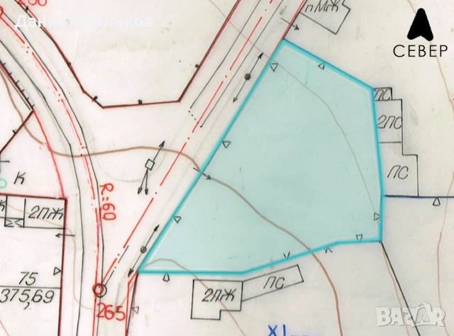 1.1 дка дворно място в регулация, ток, вода, с. Н.село, В. Търново, снимка 2 - Парцели - 52201643
