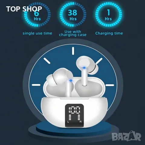 SPACE solution Безжични слушалки, Bluetooth 5.3, с 4 ENC шумопотискащи микрофона, 38 часа, IPX7, снимка 2 - Безжични слушалки - 49437162