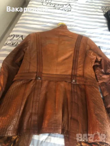 Кожено яке с подплата, снимка 3 - Якета - 47667099
