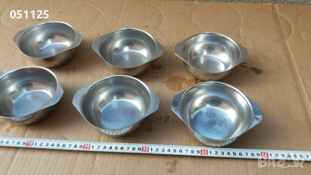 никел - комплект от 6 броя купички - отлични , снимка 3 - Антикварни и старинни предмети - 52605549