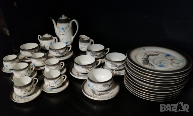 Японски сервиз  за кафе и чай - Vintage Japan Handmade , снимка 2 - Сервизи - 36384156