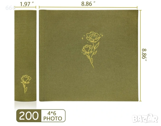 Премиум ленен фотоалбум за 200 снимки , снимка 2 - Други стоки за дома - 54064594