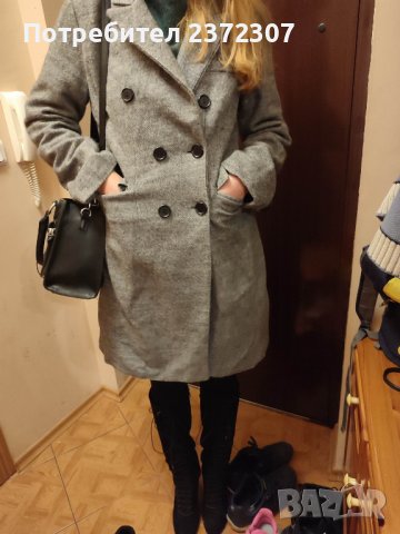 ПАЛТО ЕЛЕГАНТНО СИВО МОДЕРЕН ДИЗАЙН