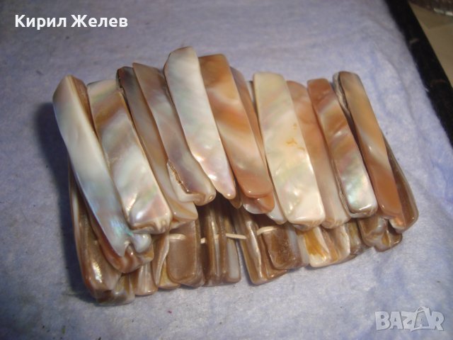 СЕДЕФЕНА ХЕНД МЕЙД ЛЯТНА ПЛАЖНА АРТ ГРИВНА КРАЛСКИ СЕДЕФ 10802, снимка 4 - Гривни - 37115290