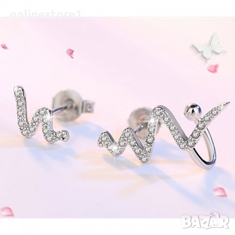 Сребърни обеци 925 - Светкавица Код: BX509