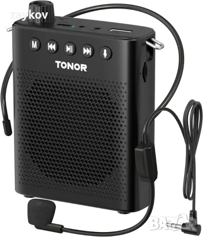 Преносим гласов усилвател TONOR за учители, презареждаща се мини система