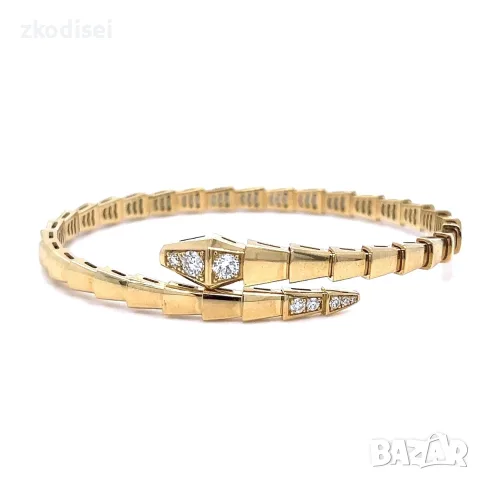Златна дамска гривна с диаманти Bulgari 0,45Ct. 18кр. модел:43056-1, снимка 2 - Гривни - 55846123