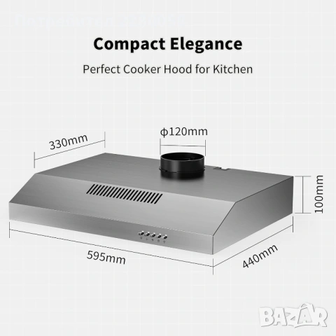 Аспиратори FIREGAS 60 см - 250m3/h