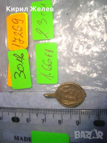 СТАР РЯДЪК МИНИАТЮРЕН ДВУСТРАНЕН КАТОЛИЧЕСКИ МЕДАЛЬОН 17269, снимка 3 - Антикварни и старинни предмети - 37170885