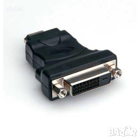 63.Преходник  HDMI Type-A (Full-Size) (М) към  DVI D 24+1 (Ж) НОВ