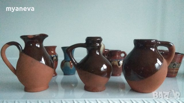 Троянска керамика, сервиз за ракия с 6 чашки и лот съдове. , снимка 13 - Сервизи - 44373216