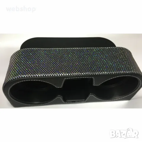 Кожен Авто органайзер с камъни,  поставка за чаши и телефон за кола, снимка 5 - Аксесоари и консумативи - 49111784