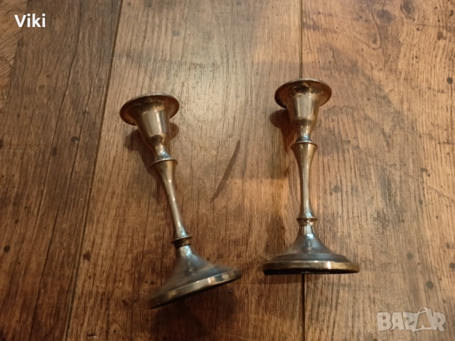 Свещници посребрени 2 бр, снимка 5 - Декорация за дома - 52095043