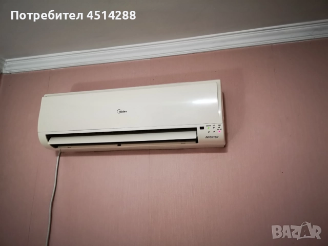 Инверторен климатик Midea използван, стенен, снимка 2 - Климатици - 52545555