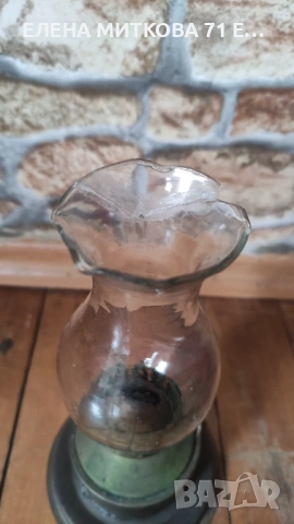 Dumbarton Scotland 1913 автентичен стар корабен фенер от месинг и стъкло, снимка 7 - Антикварни и старинни предмети - 54029839