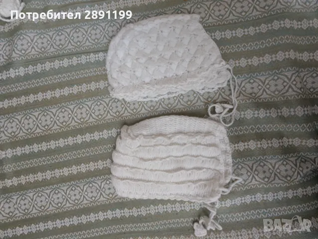 Бебешки терлички и шапки.Ръчна изработка , снимка 4 - Бебешки чорапи - 48656608